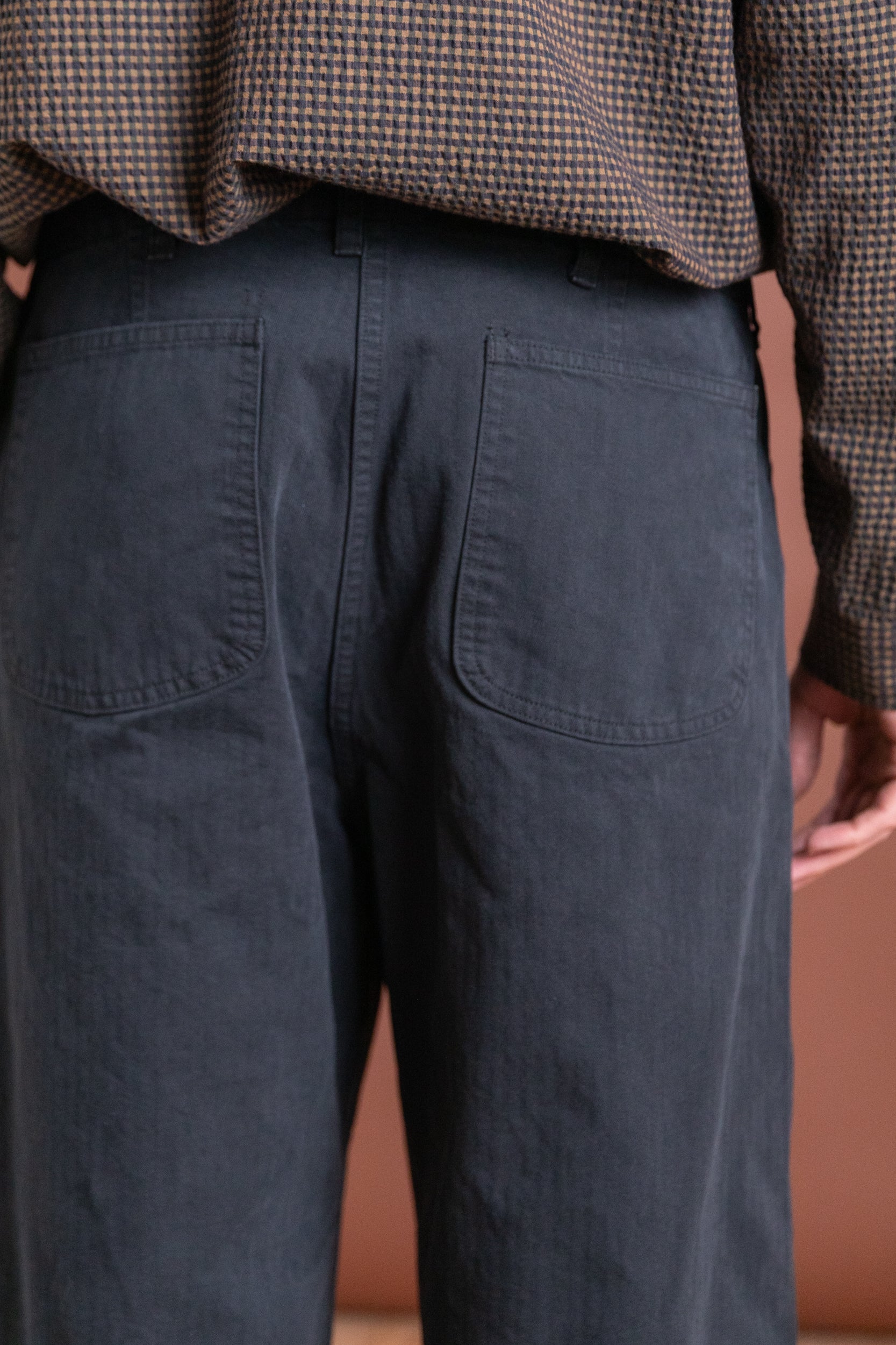 USMC HERRINGBONE WIDE FIT UTILITY TROUSERS IN BLACK - Image 7