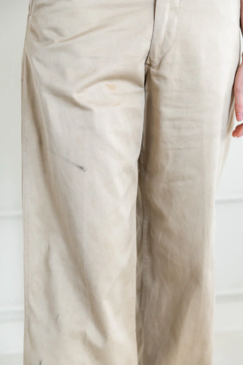 VINTAGE 1940'S MILITARY OFFICER KHAKI PANTS - Image 10
