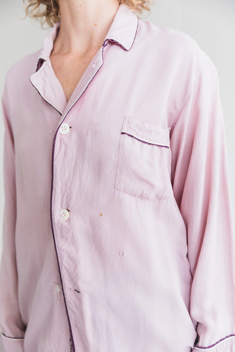 VINTAGE PAJAMA TOP 08 - Image 6