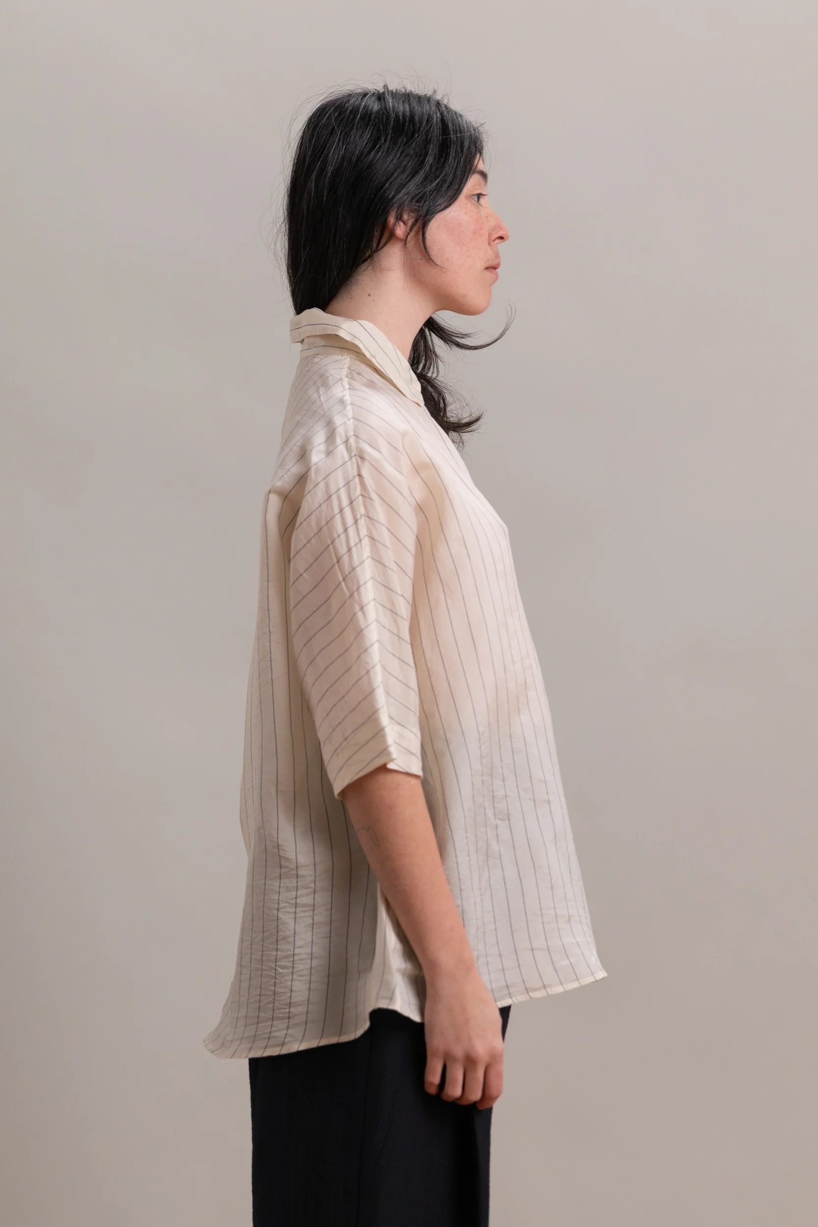 WAGA SHIRT IN TAFFETA SILK STRIPE - Image 4