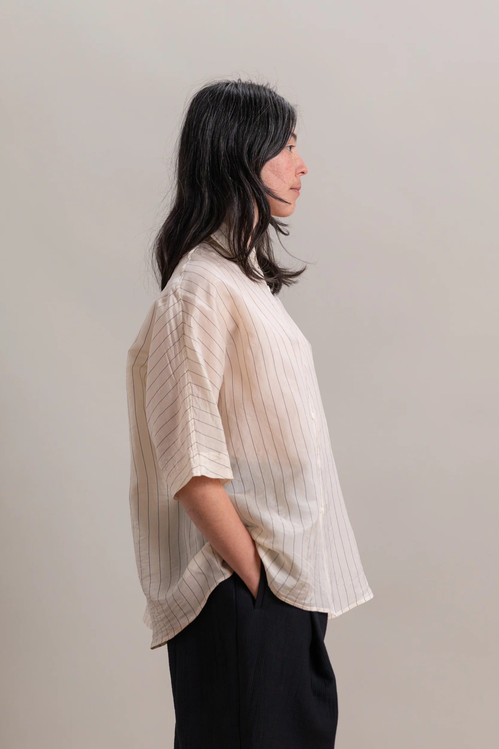 WAGA SHIRT IN TAFFETA SILK STRIPE - Image 5