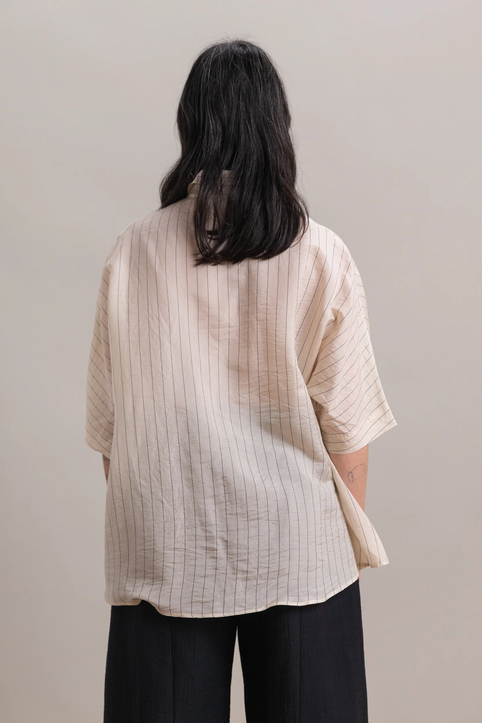 WAGA SHIRT IN TAFFETA SILK STRIPE - Image 6