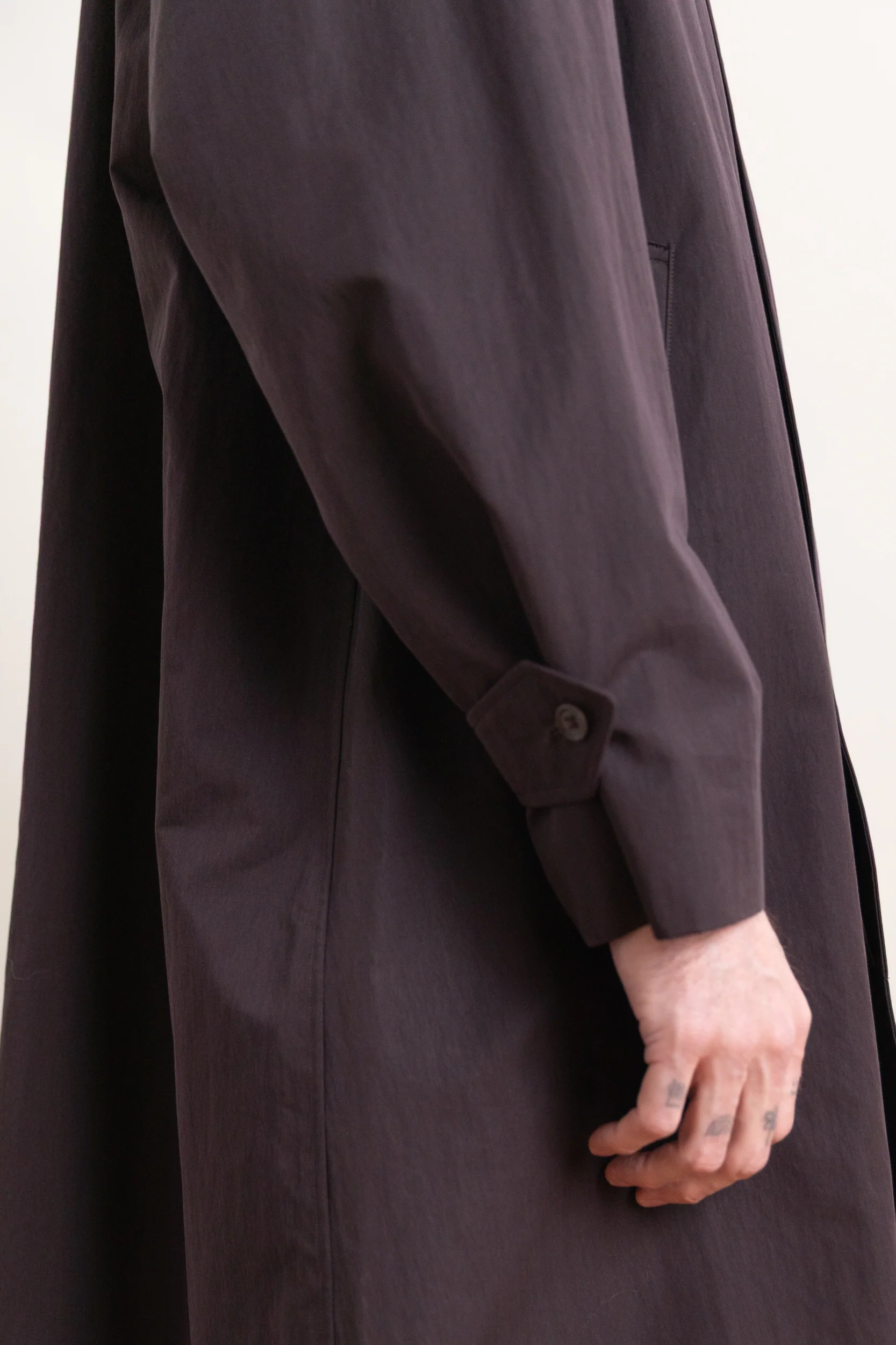 WALKER COAT IN ESPRESSO COTTON NYLON WATER REPELLENT TWILL - Image 8