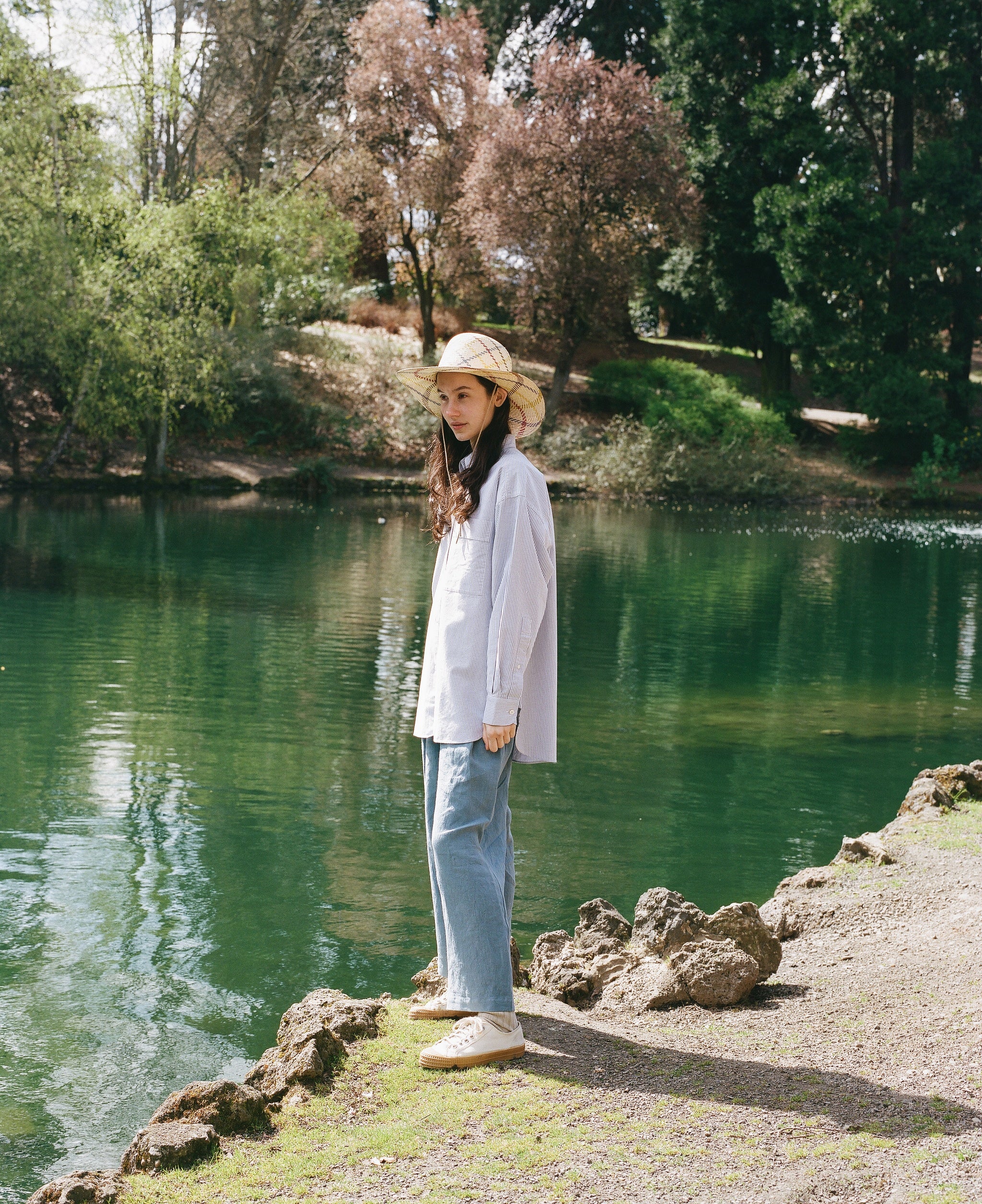 WALKING HAT IN CHECK PANAMA STRAW - Image 5