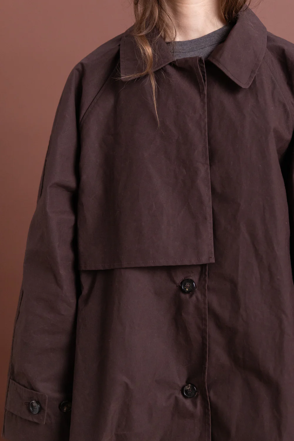 WICKHAM MAC IN DARK MULBERRY BRITISH DRY OILSKIN - Image 8