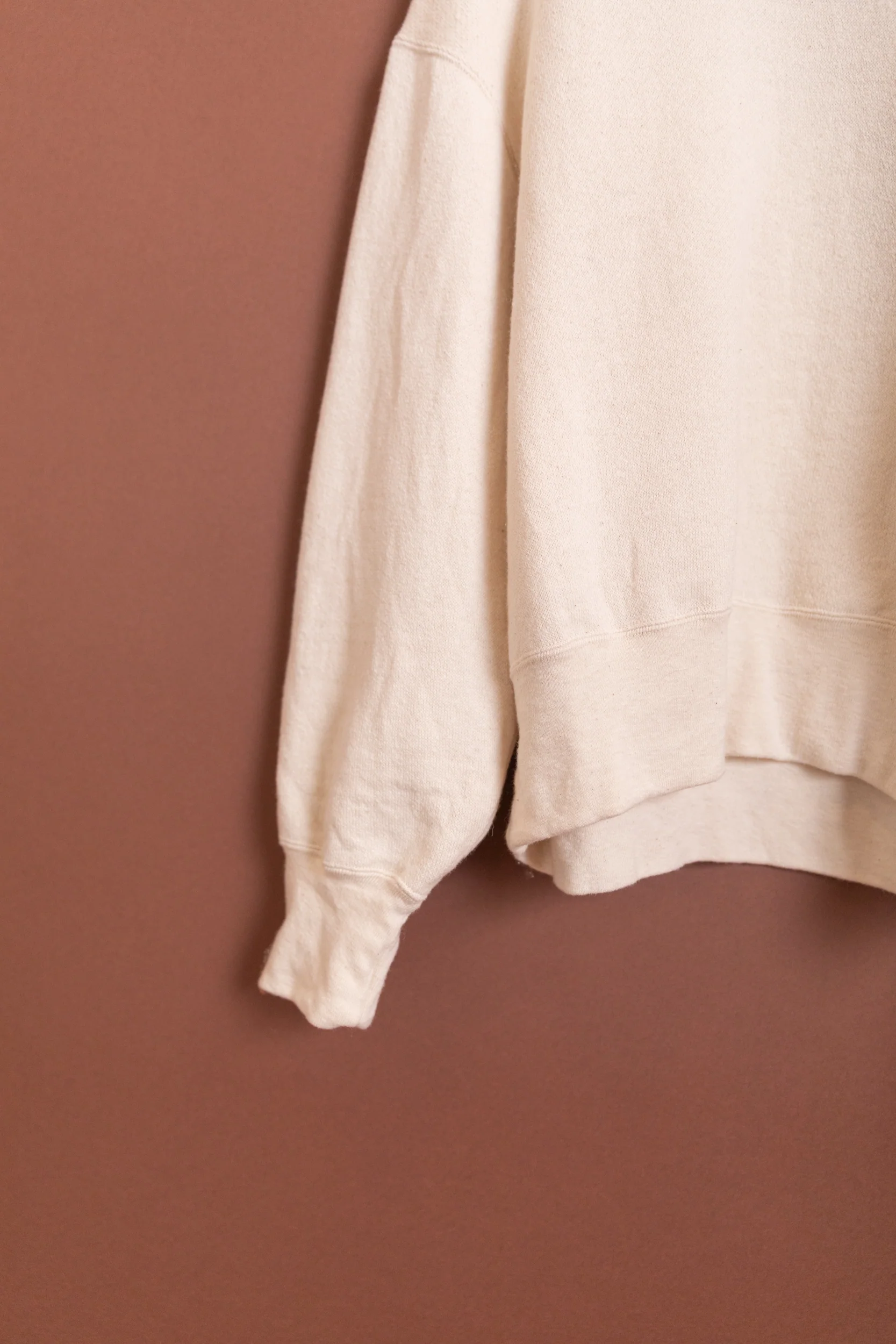 WOMEN'S HALF-MOCK SWEATSHIRT IN ALPACA BLEND "COCOON FLEECE" - Image 3