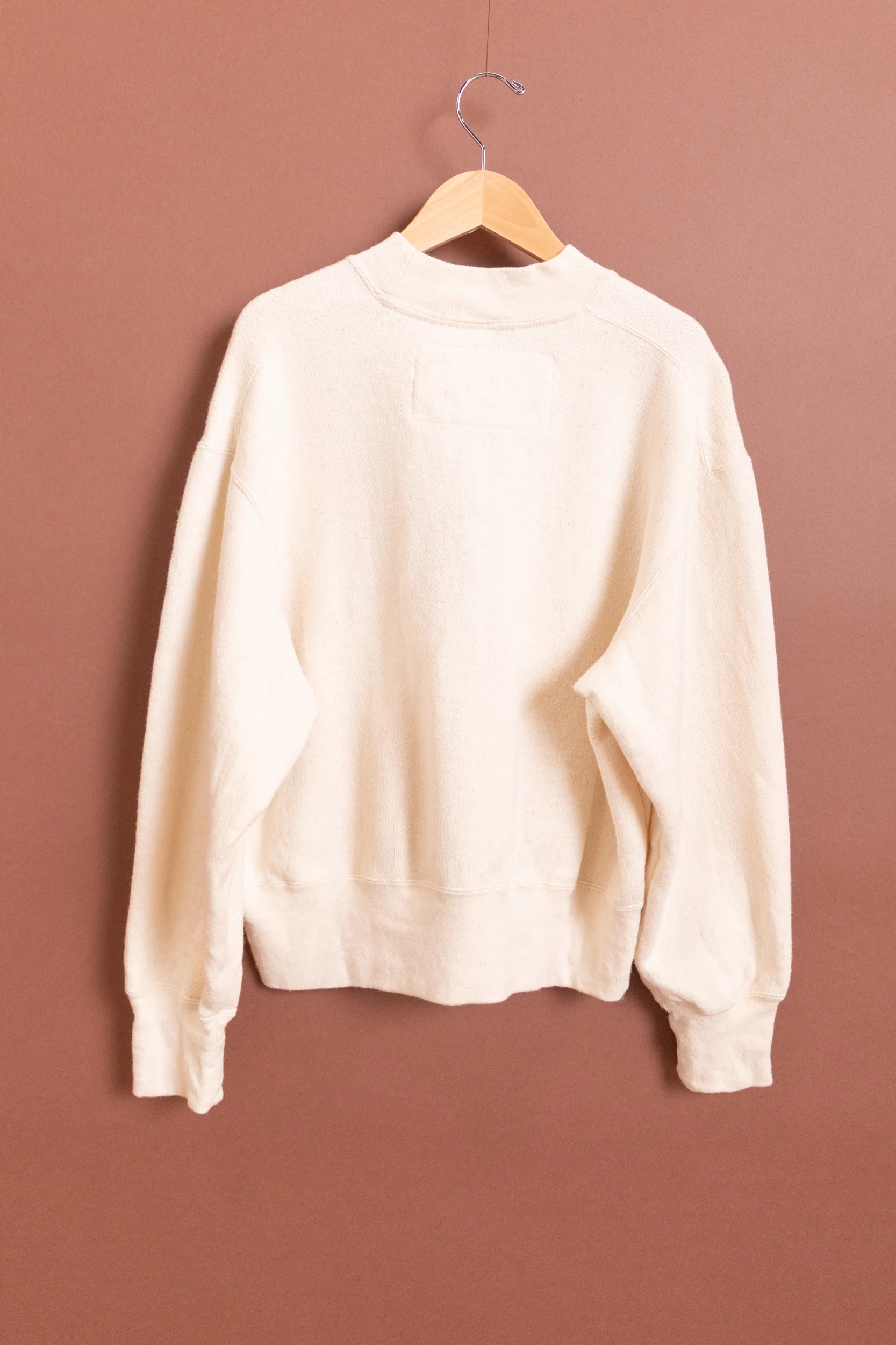 WOMEN'S HALF-MOCK SWEATSHIRT IN ALPACA BLEND "COCOON FLEECE" - Image 4