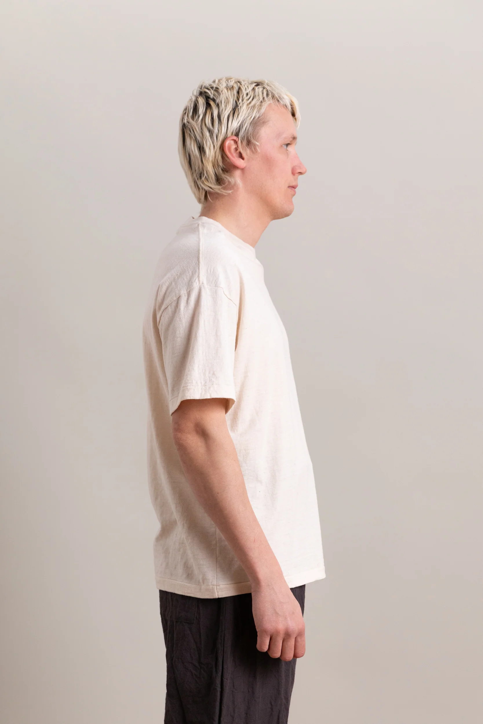 BOXY TEE IN COTTON/ALPACA/WOOL JERSEY - Image 4