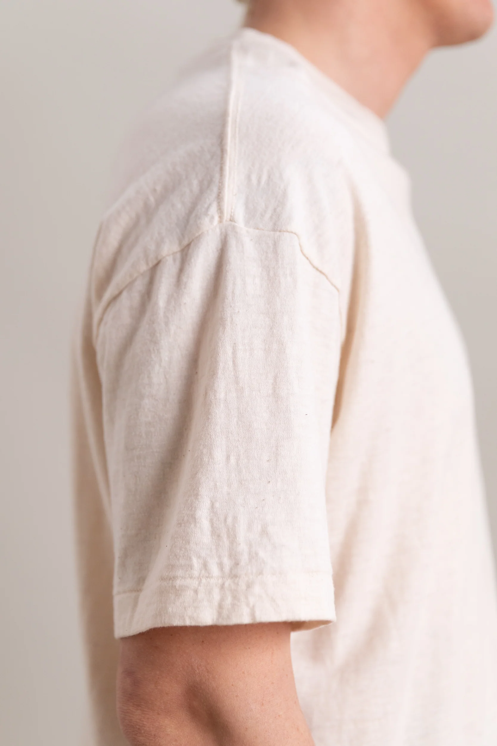 BOXY TEE IN COTTON/ALPACA/WOOL JERSEY - Image 6